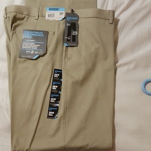 Mens Savane Khaki Dress Pants 38 x 32
